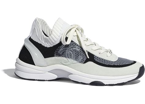 chanel low top trainer cc black ivory|chanel shoes official website.